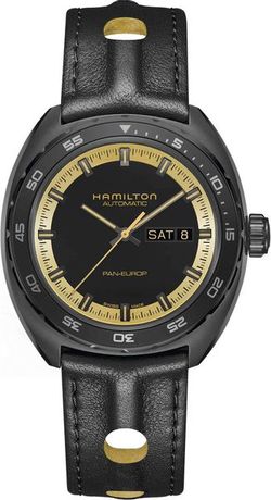 Hamilton American Classic Pan Europ Black & Gold Auto H35425730