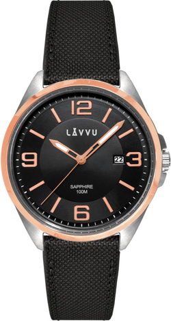 Pánské hodinky se safírovým sklem LAVVU LWM0099 HERNING Rose Gold
