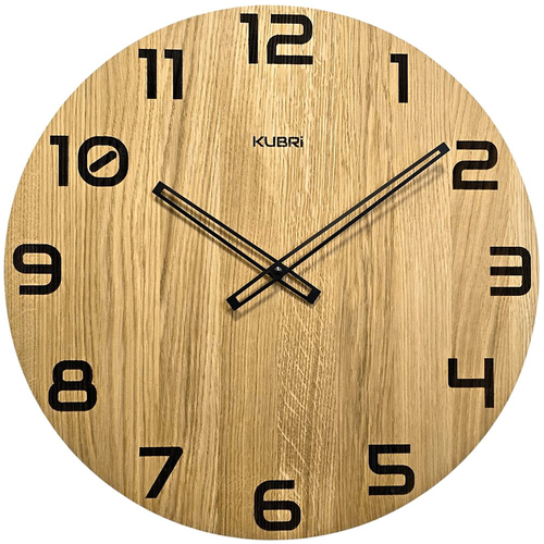 KUBRi 0094 - dubové hodiny české výroby o průměru 44 cm
