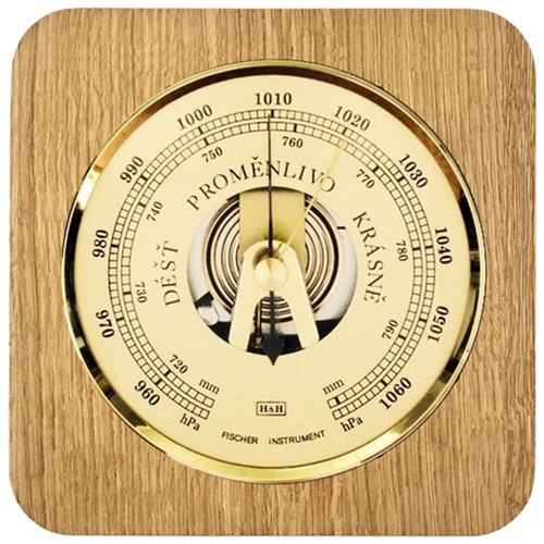 KUBRi 0213 - špičkový barometr osazený v dubovém dřevě