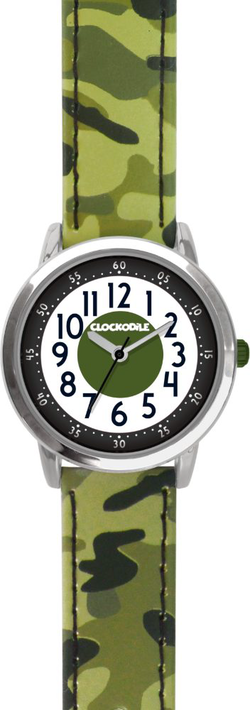 Svítící zelené chlapecké hodinky CLOCKODILE ARMY CWB0031