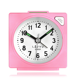 LAVVU Růžový budík SWEEP s plynulým chodem LAS3042