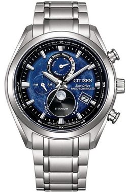 Citizen Eco-Drive Radio Controlled Tsukiyomi Moonphase Super Titanium BY1010-81L