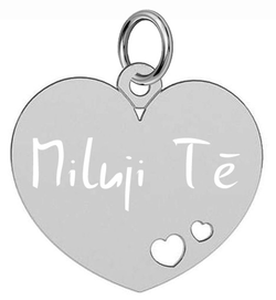 Stříbrný přívěsek srdíčko Miluji Tě