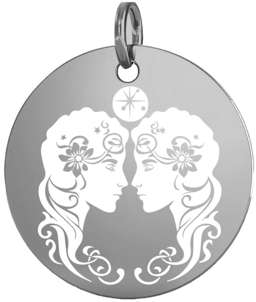 Stříbrný přívěsek znamení blíženci 16,5 mm