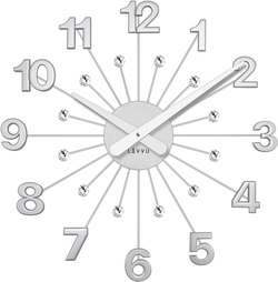 Lavvu LCT5010 - Stříbrné hodiny s kameny Nuance vyrobené v Čechách o průměru 49cm