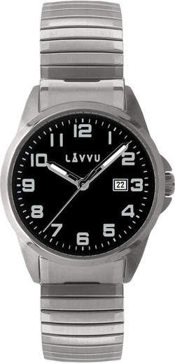 LAVVU Pánské pružné hodinky STOCKHOLM Big Black LWM0022