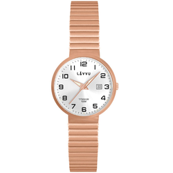LAVVU LWL5042 Titanové pružné hodinky s vodotěsností LUNDEN Small Rose Gold