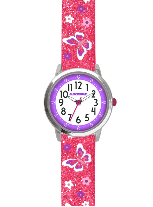 Motýlí růžové dívčí hodinky CLOCKODILE BUTTERFLIES CWG5042