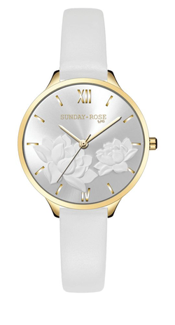 Hodinky SUNDAY ROSE Fashion Pastel White SUN-F15