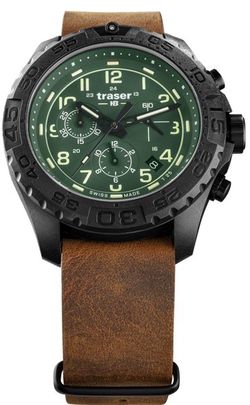 Traser P96 Outdoor Pioneer Evolution Chrono Green kůže