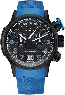 EDOX Chronorally Quartz Chronograph 38001-TINNBU3-NIBU3