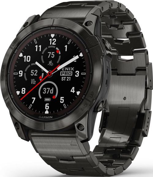 Garmin Fēnix 7X Pro Sapphire Solar Edition Carbon Gray DLC Titanium s titanovým náramkem Vented - 010-02778-30