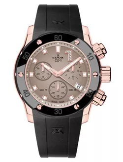 EDOX CO-1 Chronolady Quartz Chronograph 10255-37RCABRDR